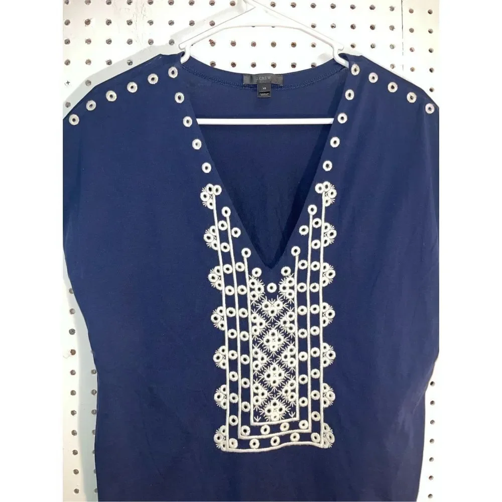 J.Crew embroidered top
